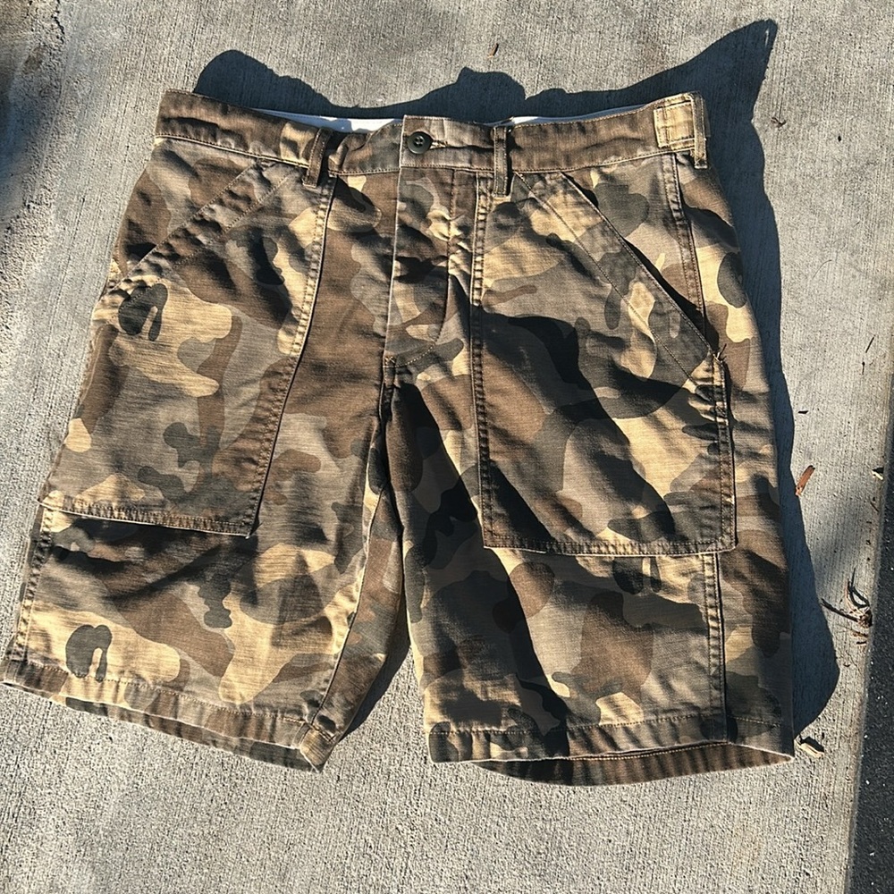 Wallace & Barnes Slub Camo Fatigue Shorts 32